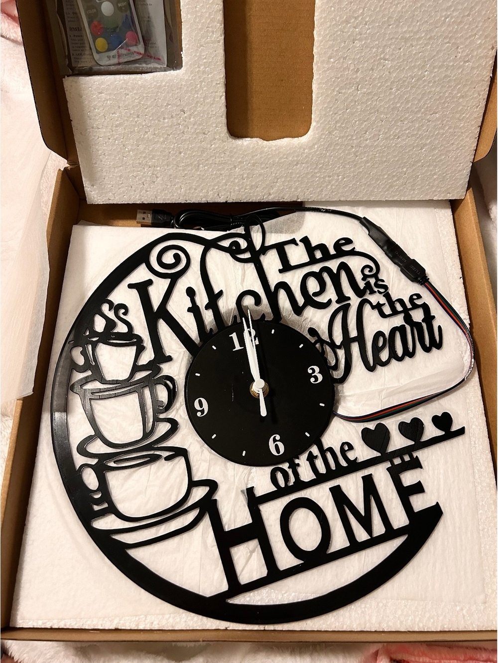LED Kitchen Wall Clock with Remote Control - Kitchen is the Heart